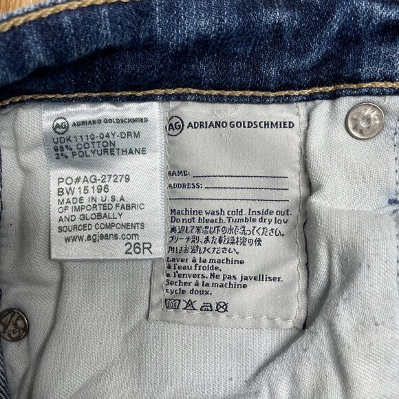 ADRIANO GOLDSCHMIED JEANS THE STILT CIGARETTE LEG ANKLE SKINNY WOMENS 26 BLUE - Picture 7 of 11